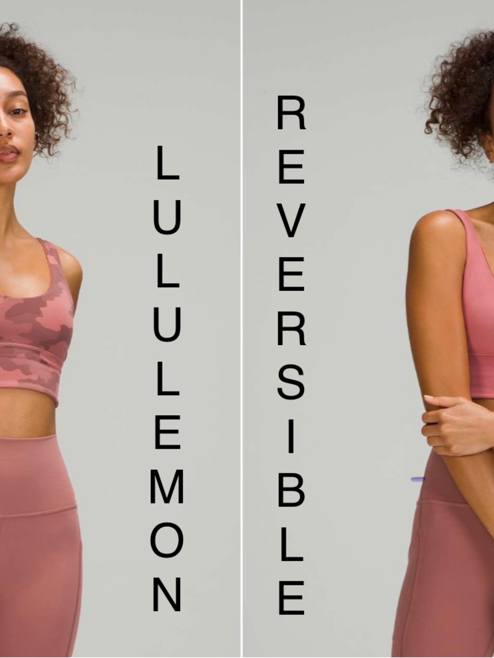 Lululemon | Align Reversible Bra - Size 8 - Brier Rose Camo /Brier Rose Solid